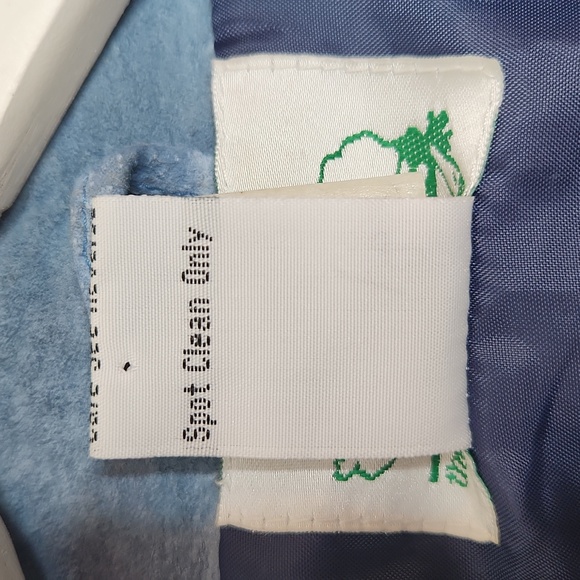 Quaker Factory blue leather embroidered sunflower jacket zipper size medium - Picture 7 of 14